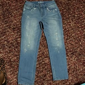 Women Chicos platinum mud washed jeans.           Size 00/2
